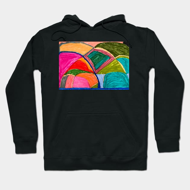 Colourful Abstract Rock Art Hoodie by PodmenikArt